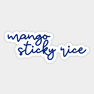 mango sticky rice - Thai blue - Flag color Sticker